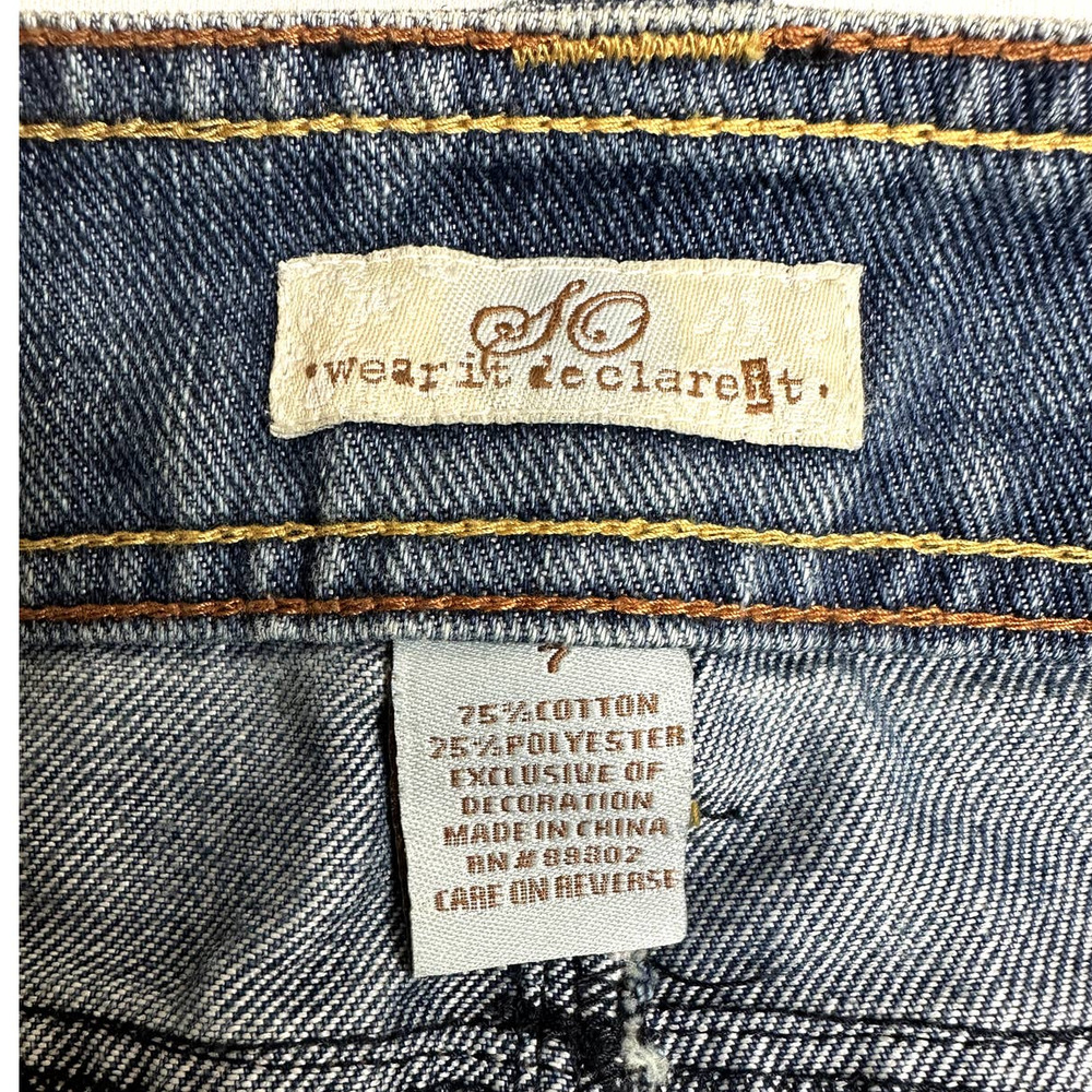 WEAR IT DECLARE IT BLUE DENIM SKIRT SIZE 7 - Picture 9 of 10